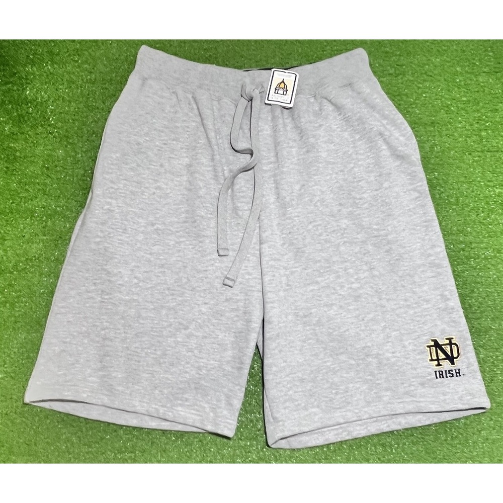 Vintage Notre Dame Shorts L 90s Baggy Fleece Sweatshorts NEW Long Champs Team Ed